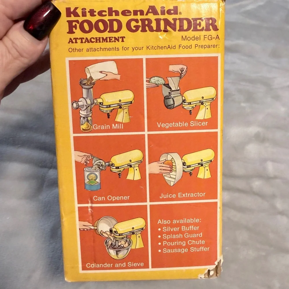 Vintage KitchenAid Hobart FG-A Food Grinder Attachment Boxed Parts/Repair